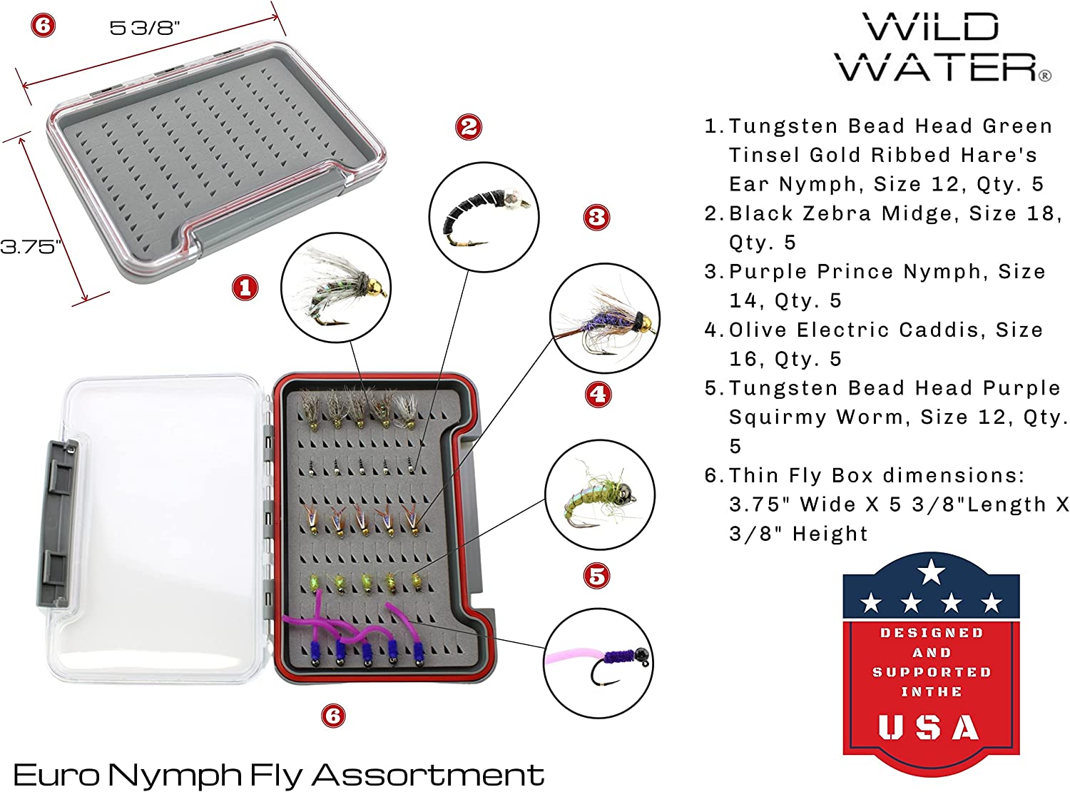 Wild Water Euro Nymphing Fly Fishing  Kit 3 wt 10 ft