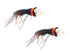 Wild Water Fly Fishing Black, Red and Orange Deer Hair Bass Bug, size 2, qty. 2