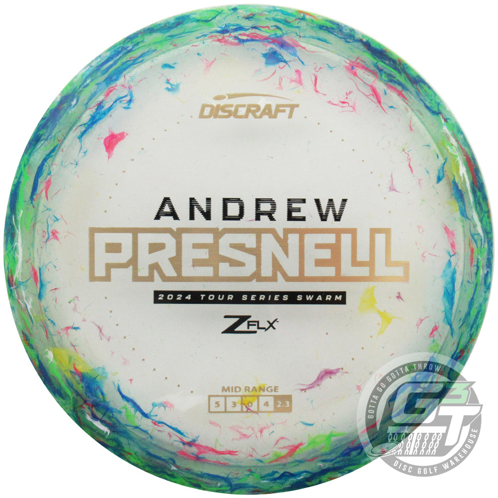 Discraft Limited Edition 2024 Tour Series Andrew Presnell Jawbreaker Elite Z FLX Swarm Midrange Golf Disc