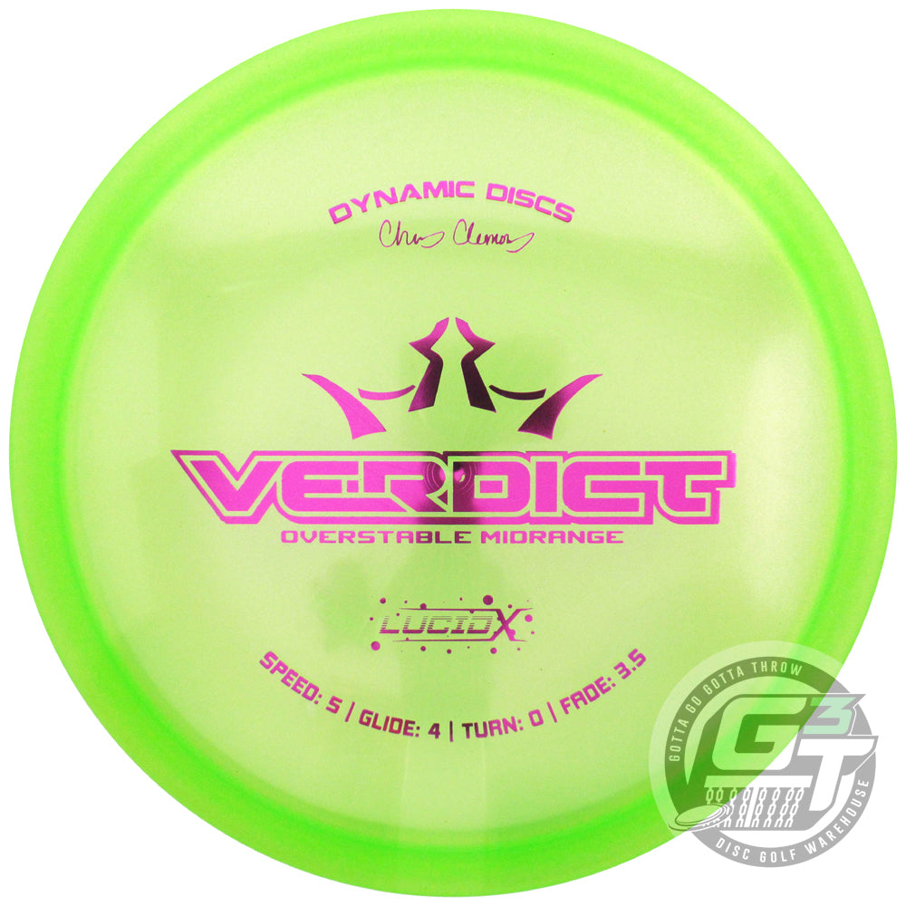 Dynamic Discs Limited Edition 2023 Team Series Chris Clemons Glimmer Lucid-X Verdict Midrange Golf Disc