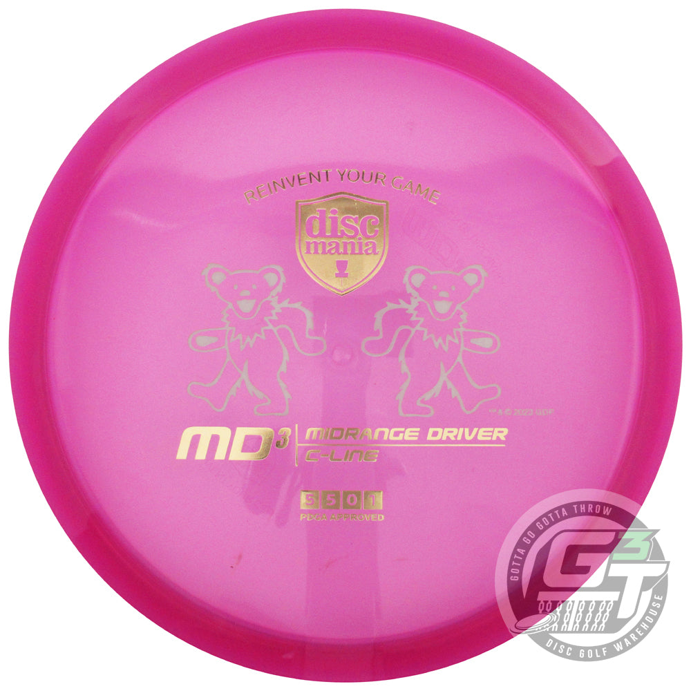 Discmania Limited Edition Grateful Dead Bear Pair Stamp C-Line MD3 Midrange Golf Disc