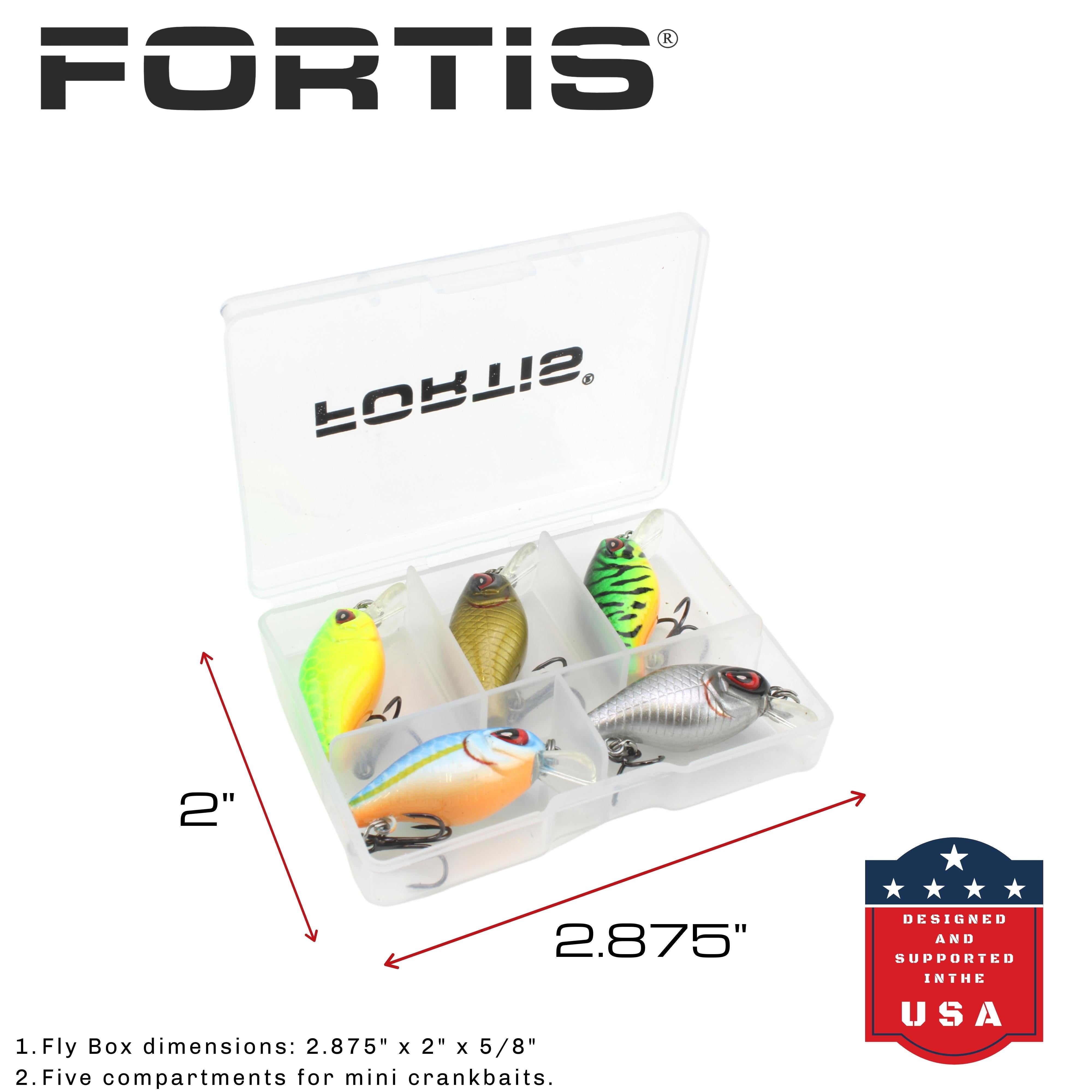 Fortis Mini Crankbait Assortment 4 with 5 Mini Crankbait Lures