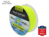 Wild Water Fly Fishing Braided Gel Spun Backing Spool, 30# 400 yards, Bright Yellow