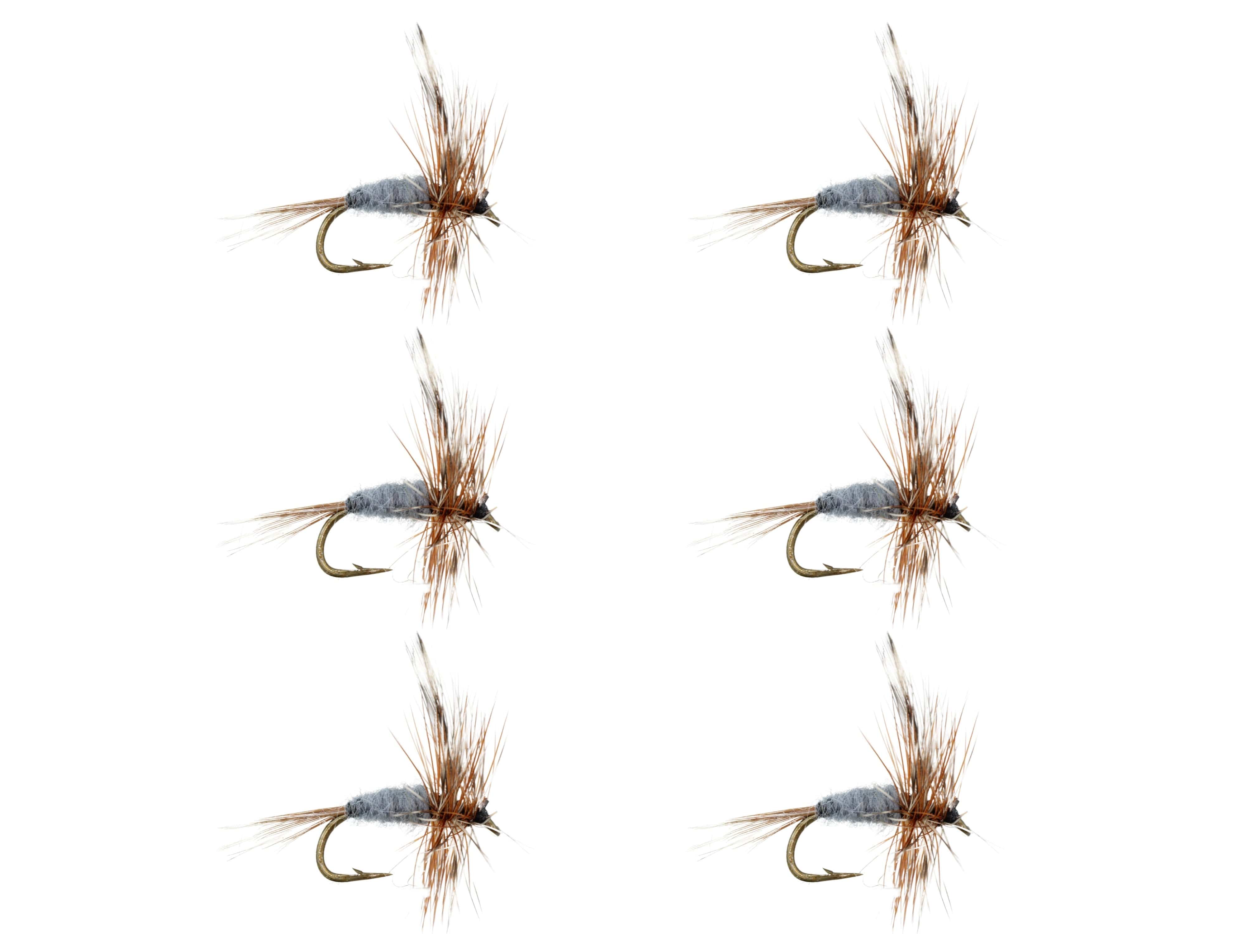 Wild Water Fly Fishing Gray Adams, Size 12, Qty. 6