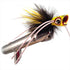 Wild Water Fly Fishing Black and Yellow Concave Face Mini Panfish Popper, Size 6, Qty. 4