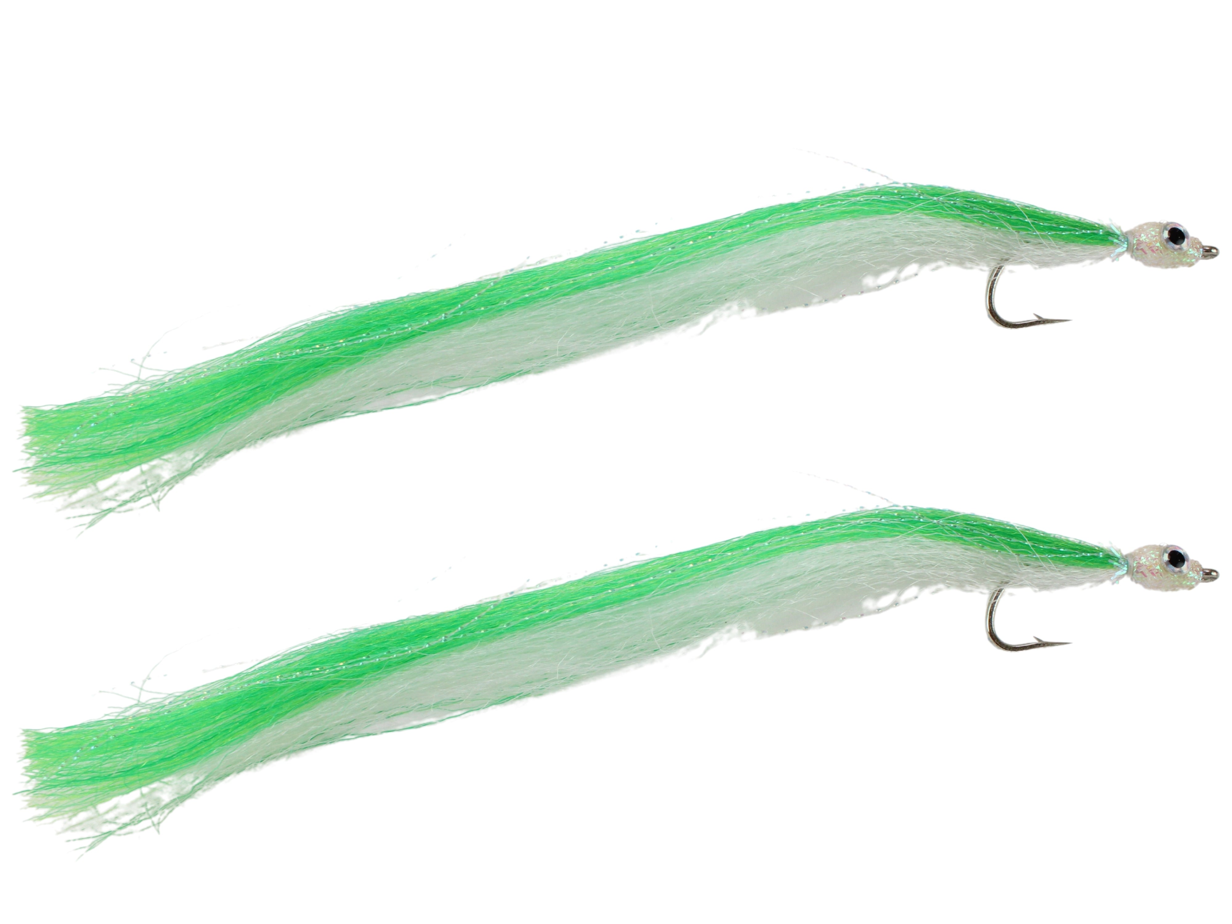 Wild Water Fly Fishing Green Long Tail Candy Eel, Size 1/0, Qty. 3