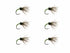 Wild Water Fly Fishing Olive Sakasa Kebari Tenkara Fly, size 12, qty. 6