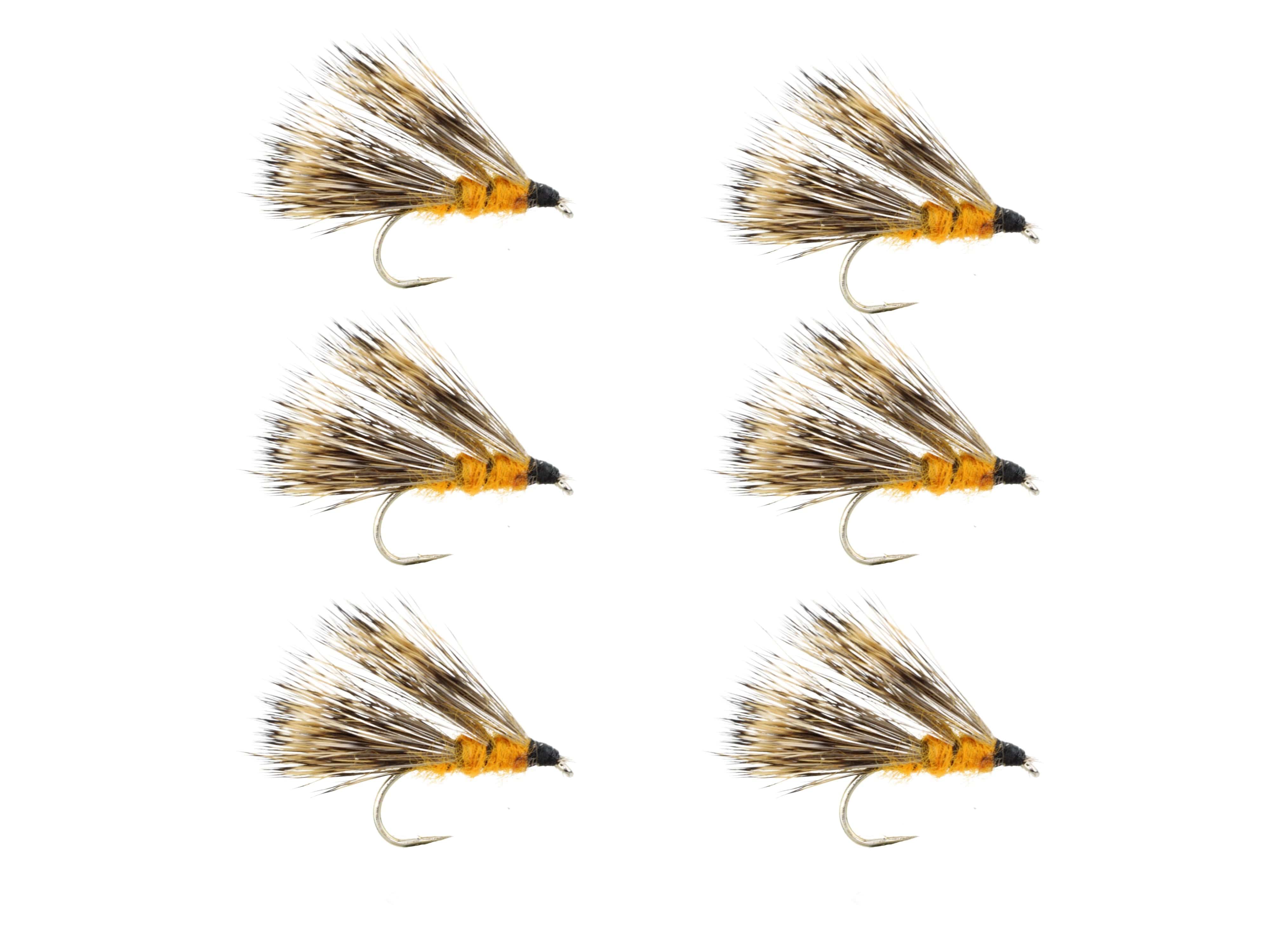 Wild Water Fly Fishing Orange Sedge Hog, Size 12, Qty. 6