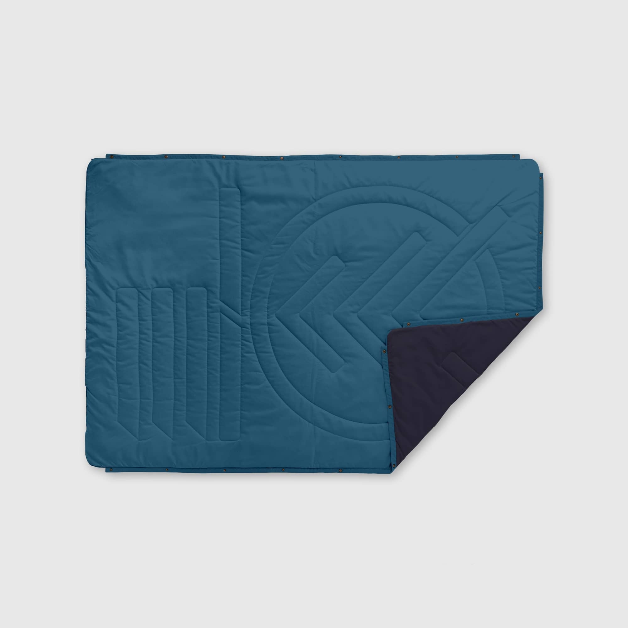 VOITED Recycled Ripstop Outdoor Camping Blanket - Blue Steel / Graphite