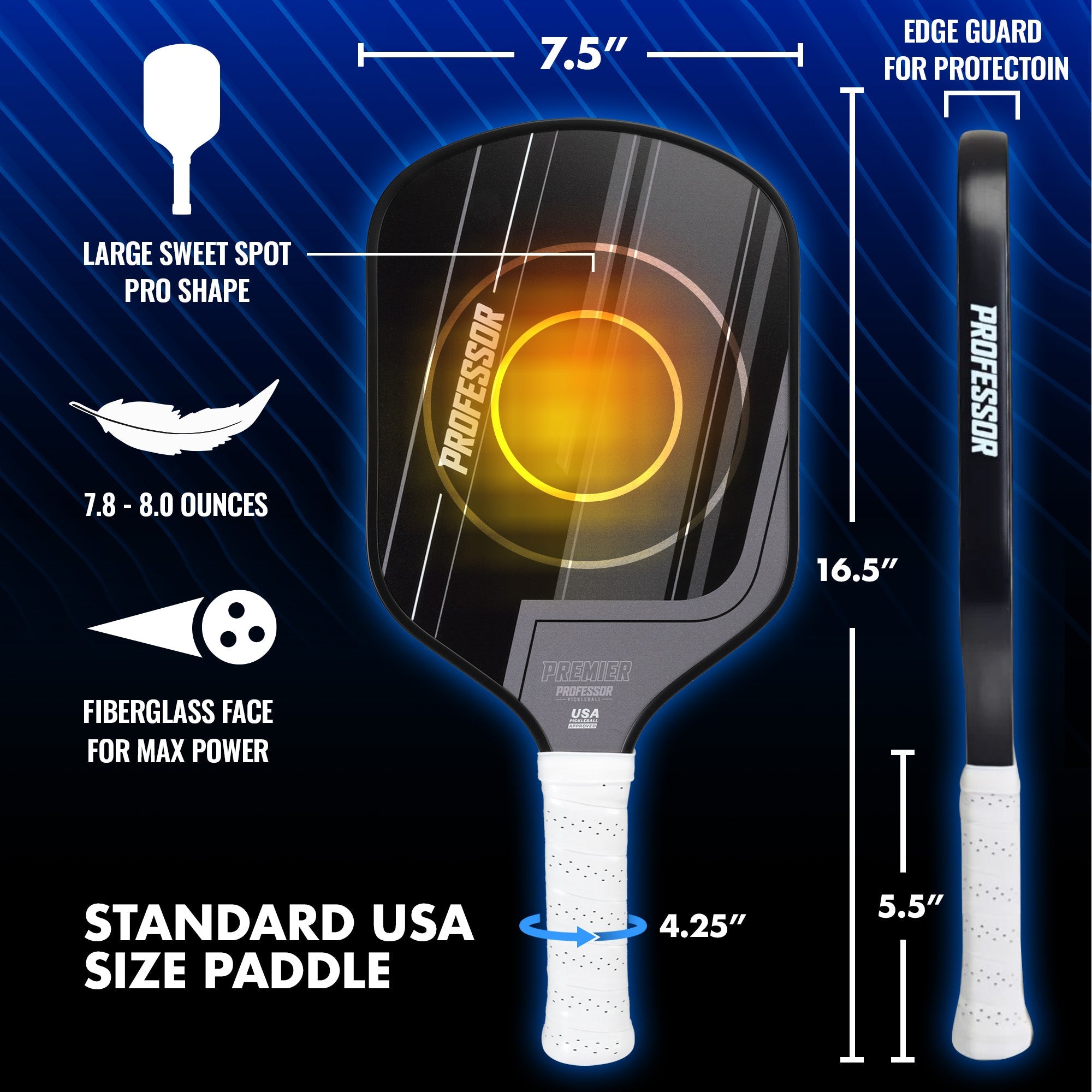 Premier Paddle Set - 2 Paddles, 4 Balls, 2 Grips, & Bag