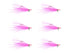 Wild Water Fly Fishing Pink Crazy Charlie, Size 4, Qty. 6