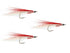 Wild Water Fly Fishing Red and White Deceiver, Size 2, Qty. 3