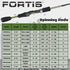 FORTIS 6' Medium Heavy Action 1 Piece Spinning Rod and 4000 Spinning Reel Package (FSP601MH)