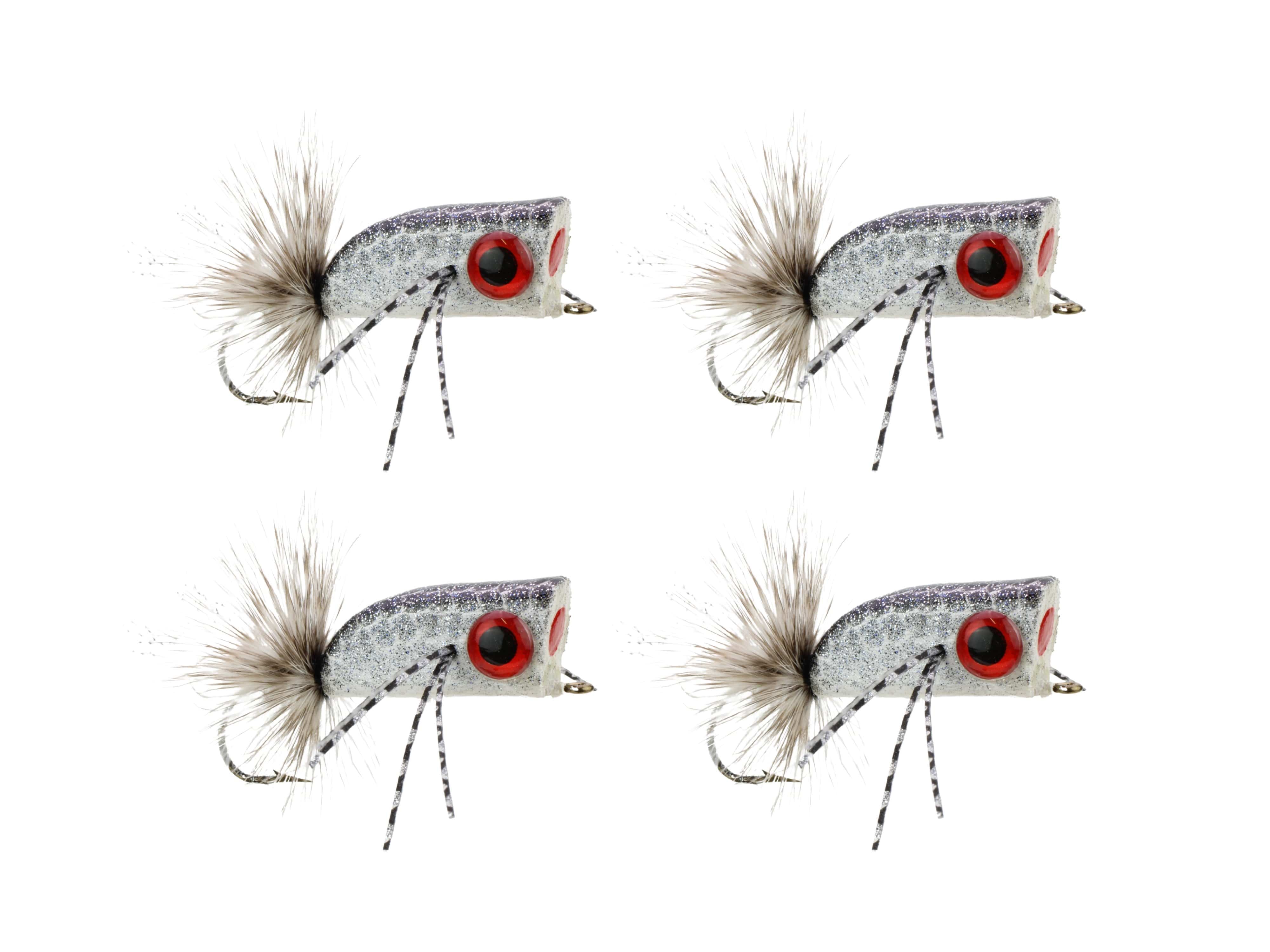 Wild Water Fly Fishing Silver and Black Crease Minnow, size 2, qty. 4