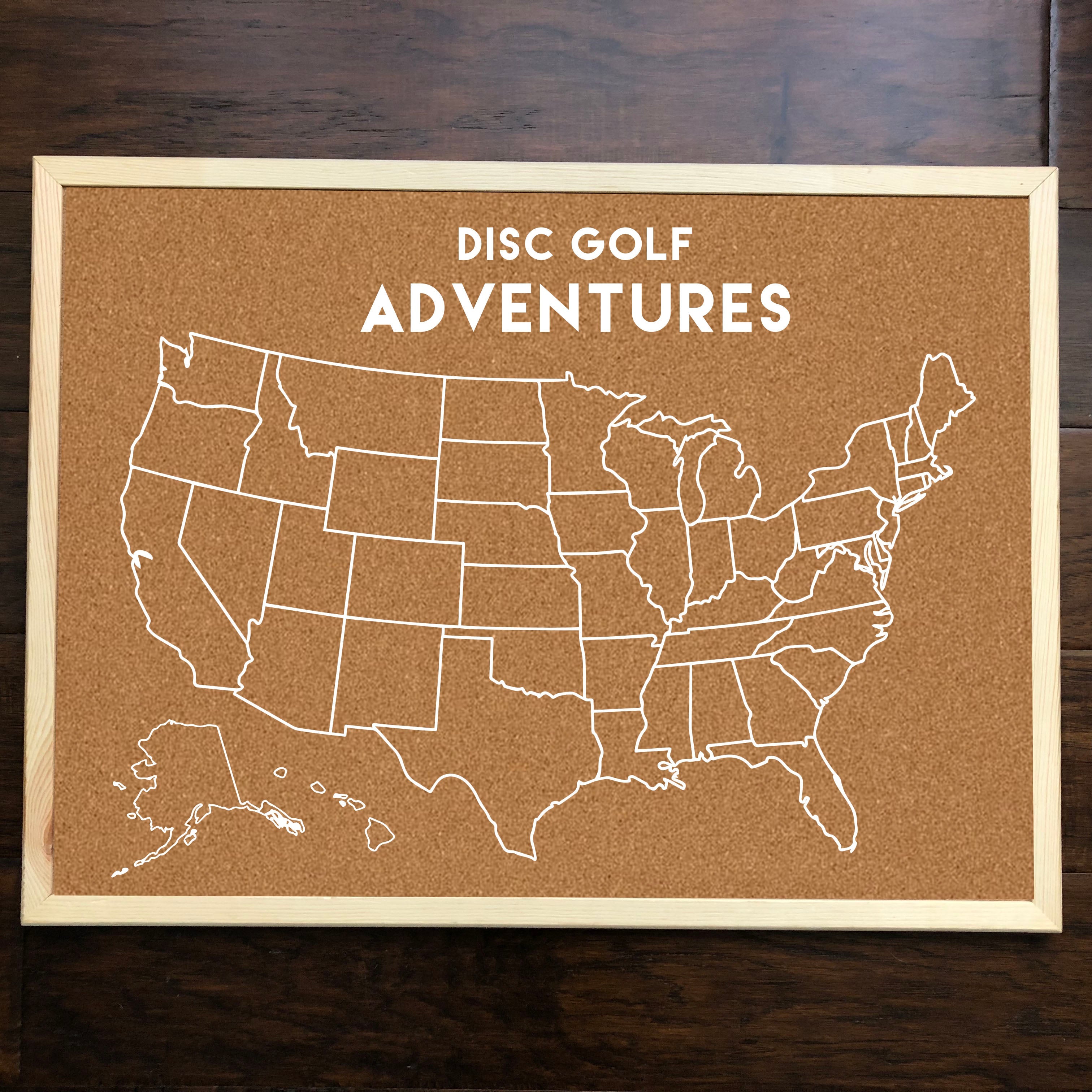 United States of Disc Golf Pins - Custom Corkboard