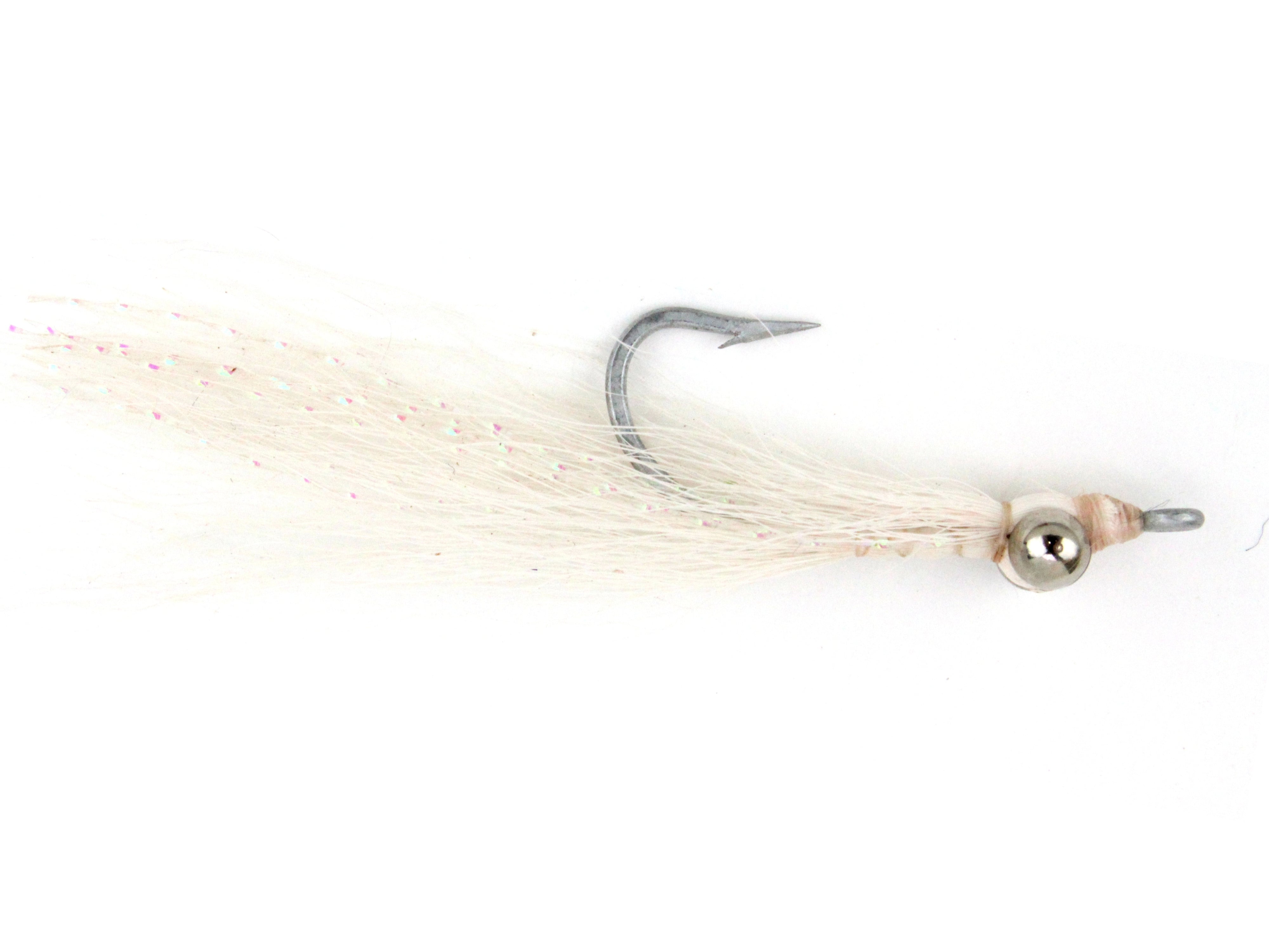 Wild Water Fly Fishing White Sea Trout Heavy Clouser Deep Diving Minnow, Size 2, Qty. 3