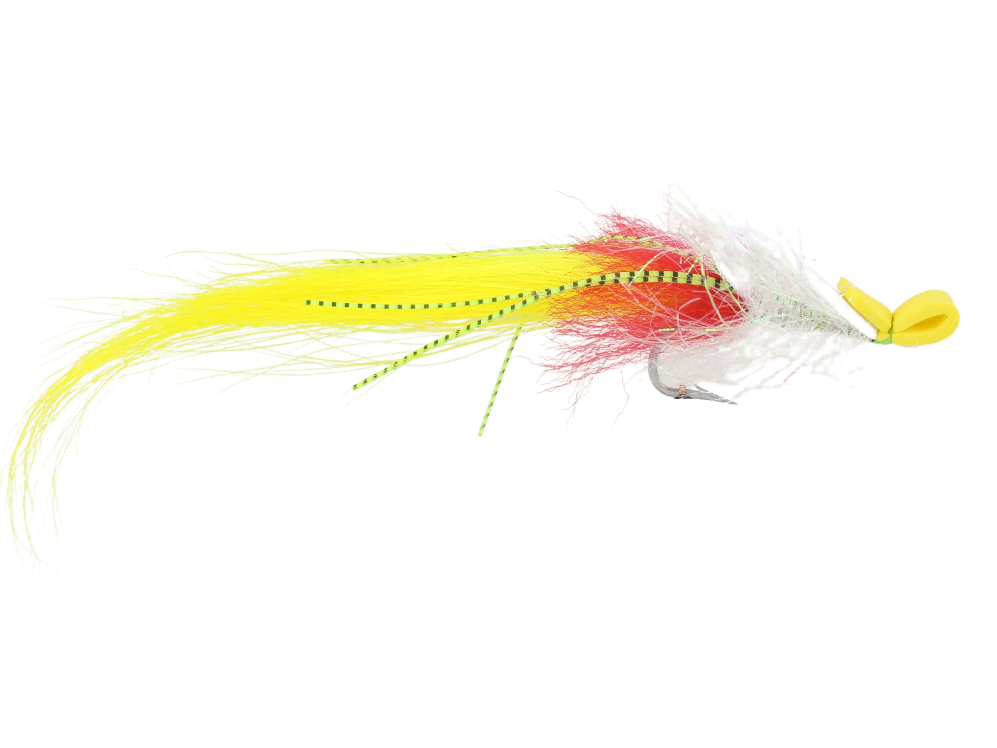 Wild Water Fly Fishing Fly Tying Material Kit, White and Yellow Foam Saltwater EP Fly