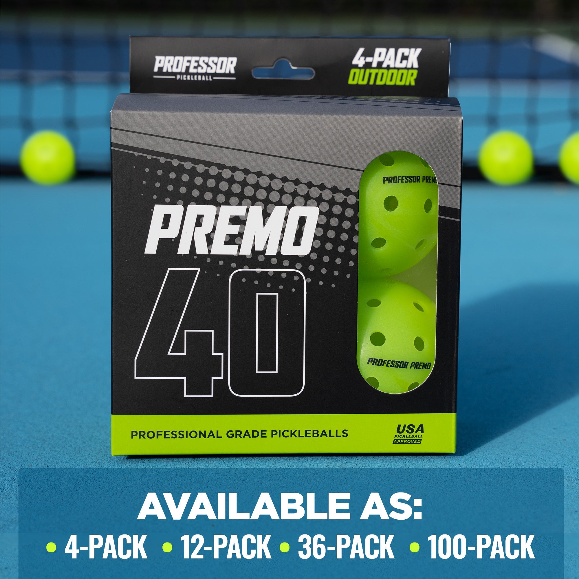 PREMO40 Pro-Grade Outdoor Pickleball Balls