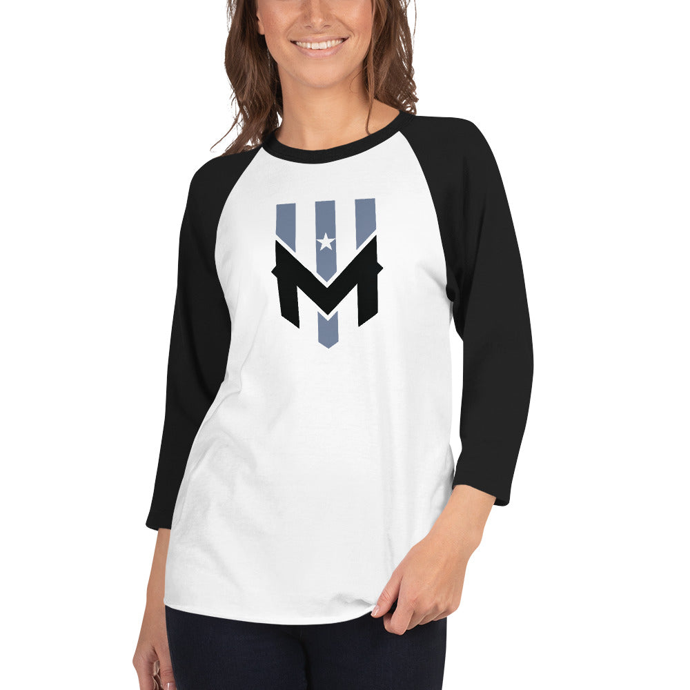 Wind Chill White 3/4 Sleeve Raglan Shirt