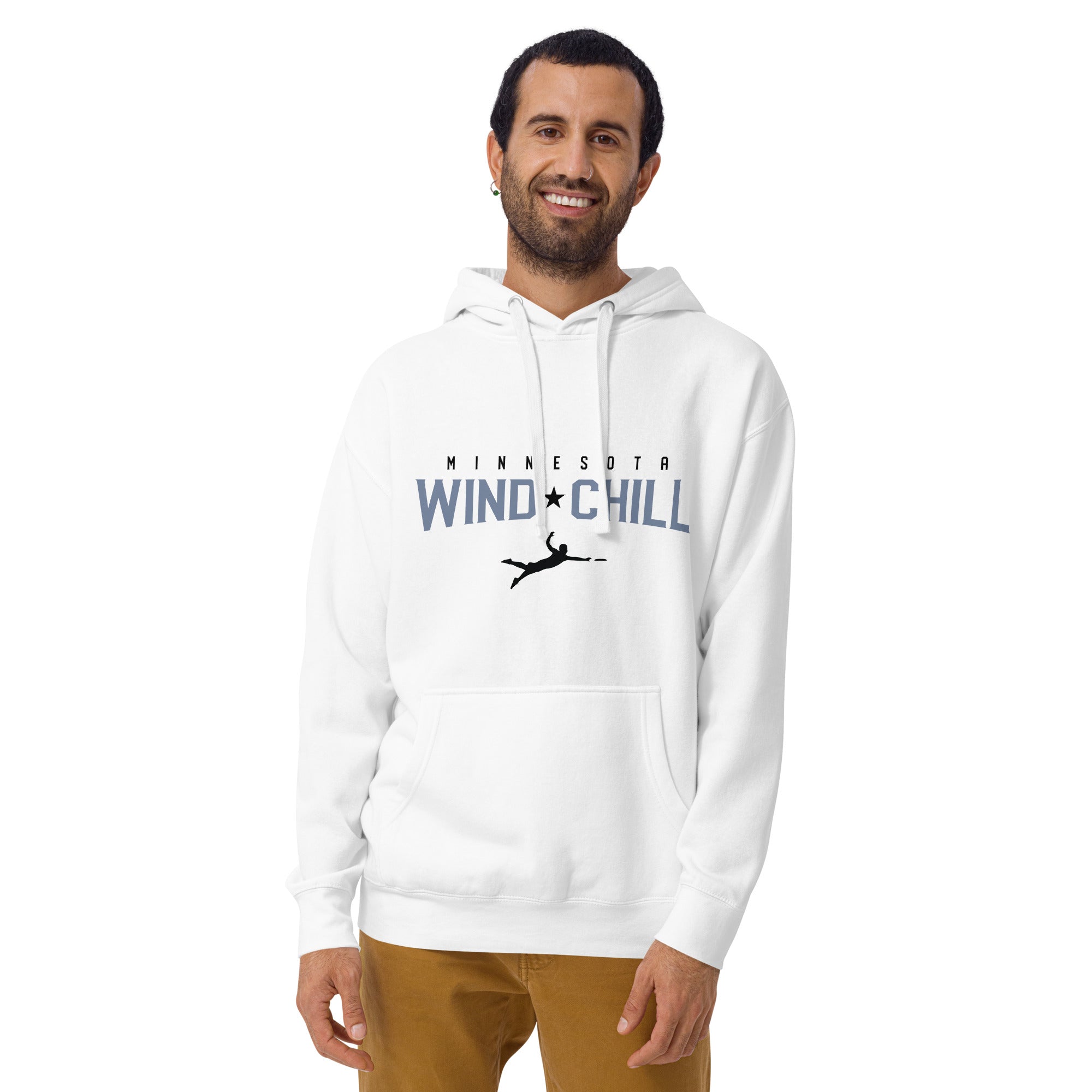 Wind Chill White Wordmark Hooded Sweatshirt