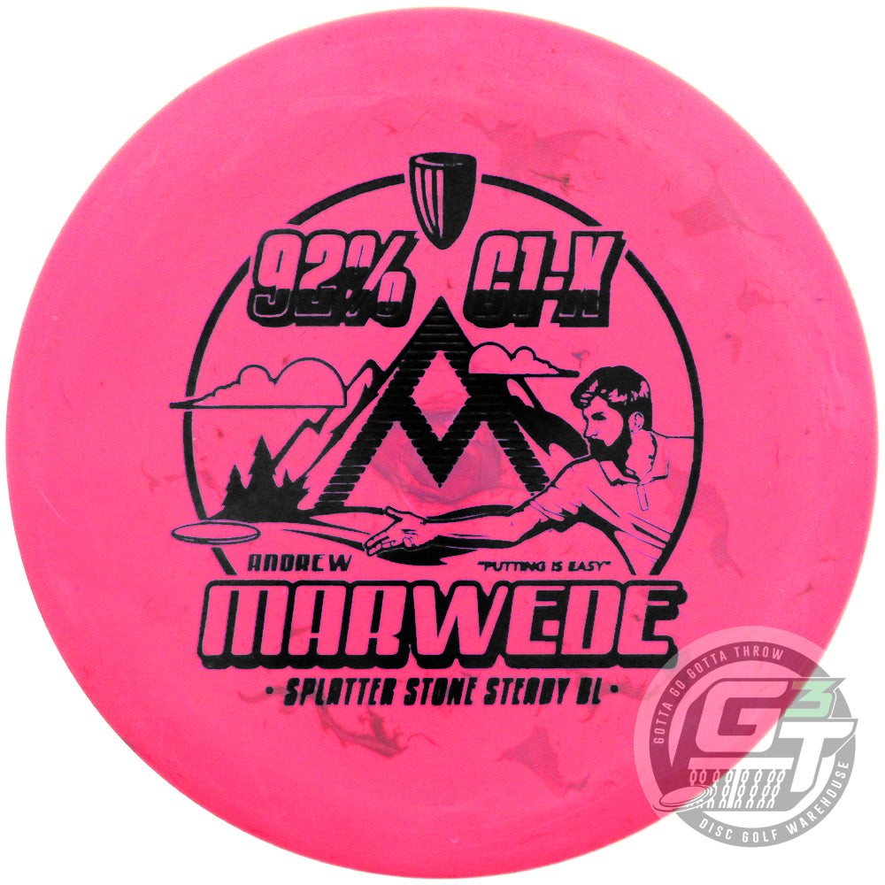 DGA Limited Edition Andrew Marwede DGPT C1-X Splatter Stone Line Steady BL Putter Golf Disc