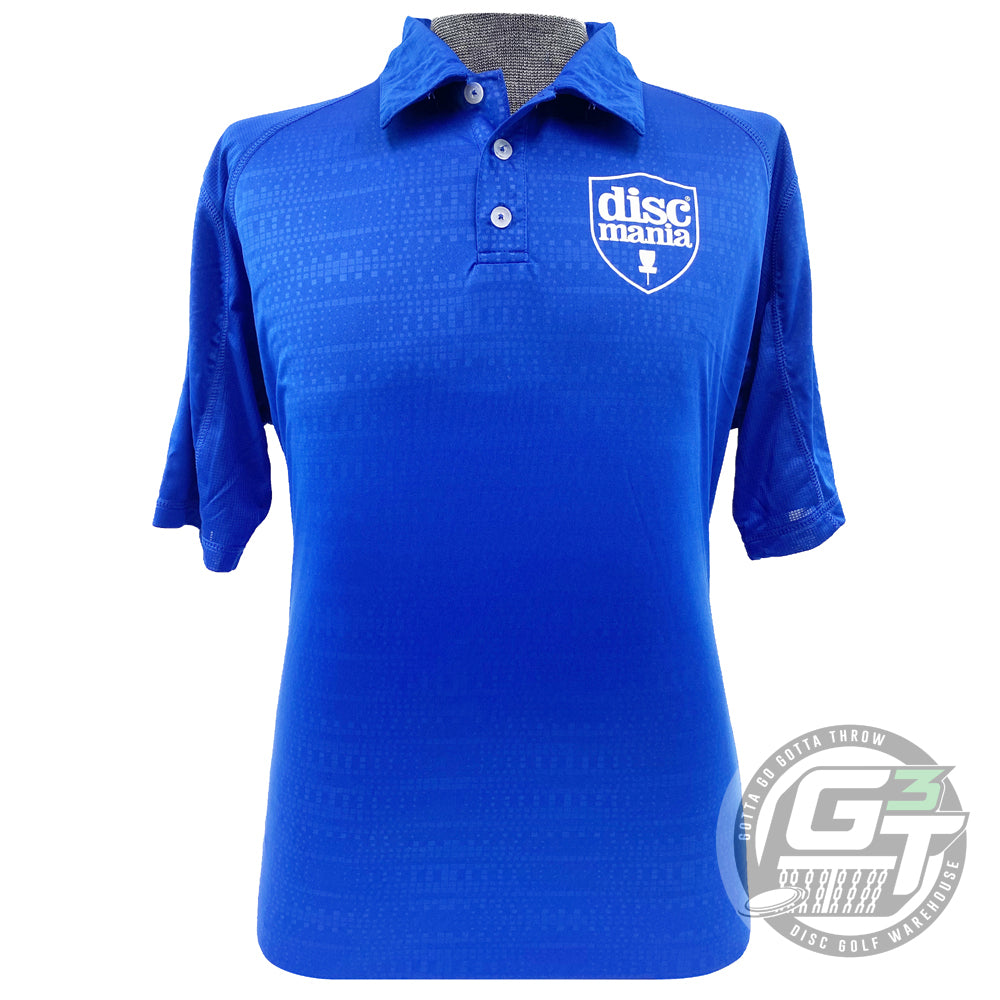 Discmania Shield Logo Converge Short Sleeve Performance Disc Golf Polo Shirt