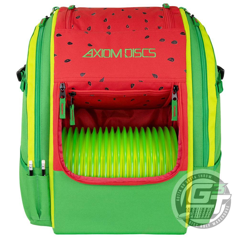 Axiom Discs Bag Watermelon Edition Axiom Watermelon Edition Voyager Lite Backpack Disc Golf Bag