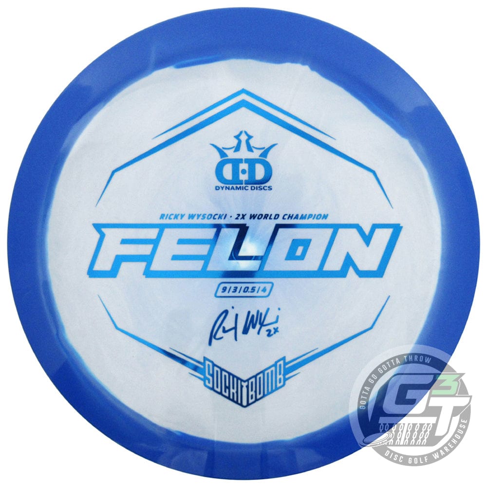 Dynamic Discs Golf Disc Dynamic Discs Limited Edition Ricky Wysocki Sockibomb Fuzion Orbit Felon Fairway Driver Golf Disc