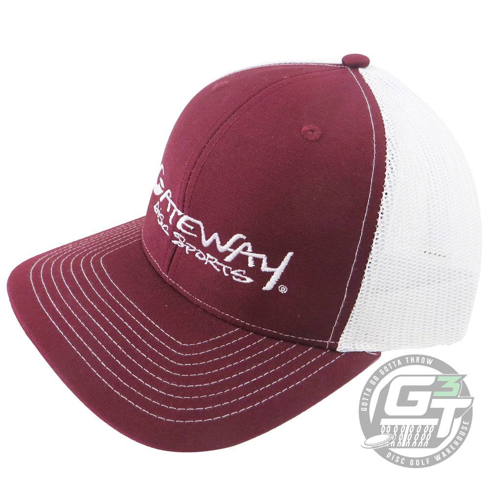 Gateway Disc Sports Apparel Burgundy / White Gateway Disc Sports Logo Snapback Mesh Disc Golf Hat