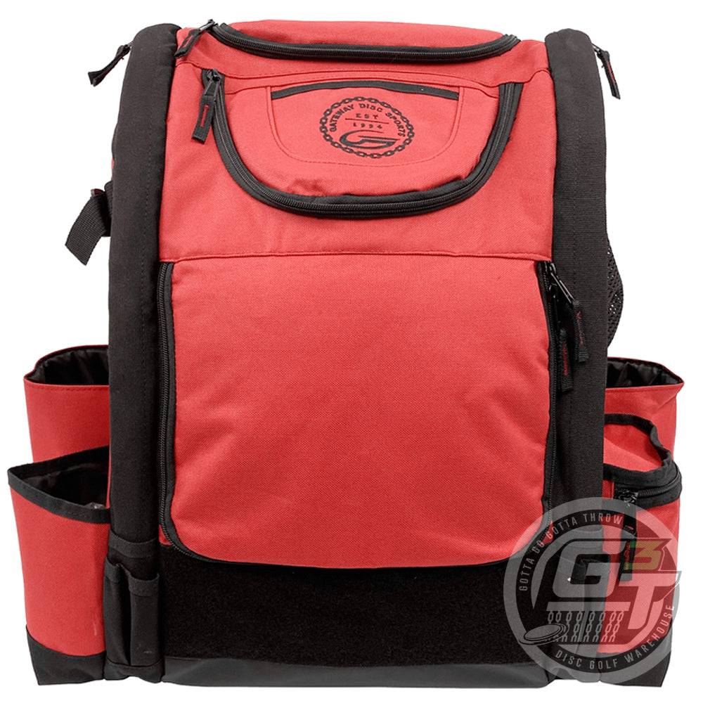 Gateway Disc Sports Bag Red Gateway Disc Sports Tour Backpack Disc Golf Bag