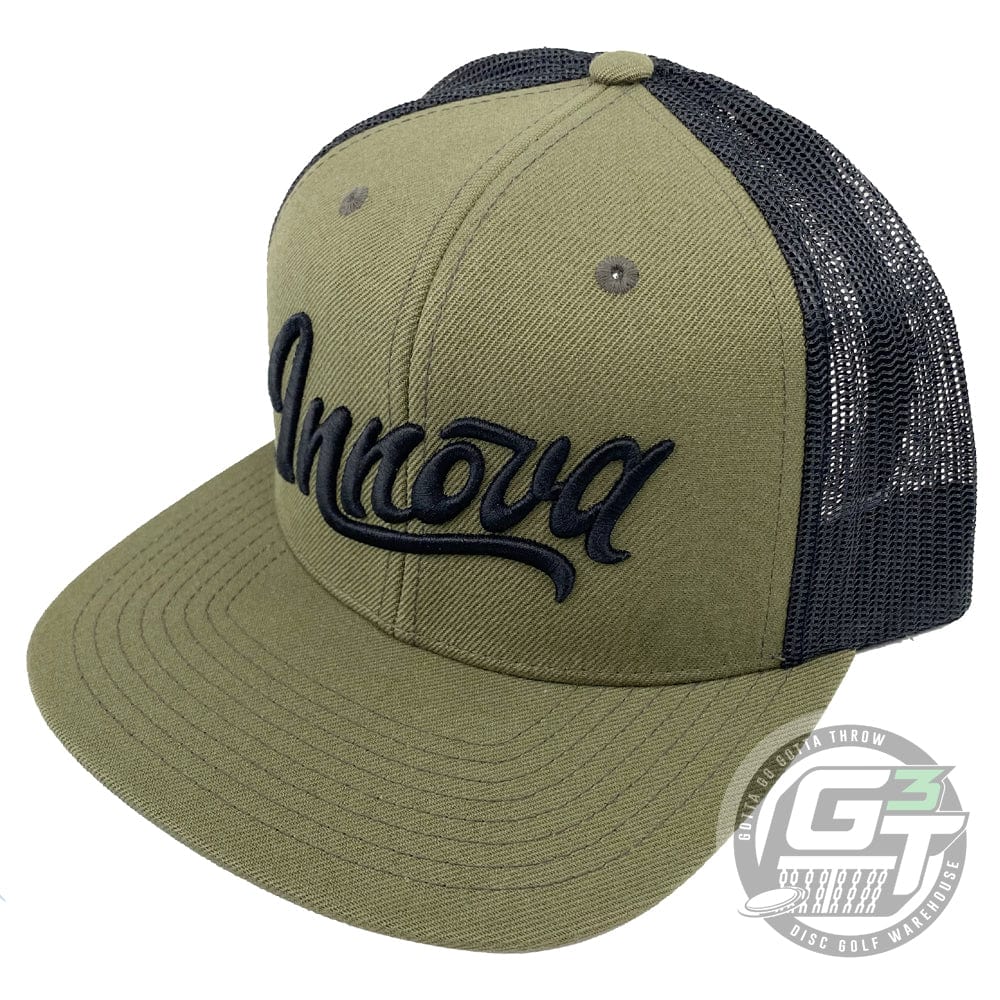 Innova Apparel Olive Green / Black Innova Flow Mesh Adjustable Flatbill Disc Golf Hat